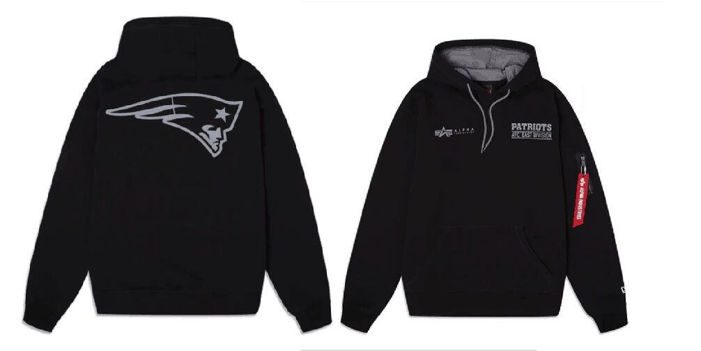 Men New England Patriots 2024 Nike NFL black hoodie